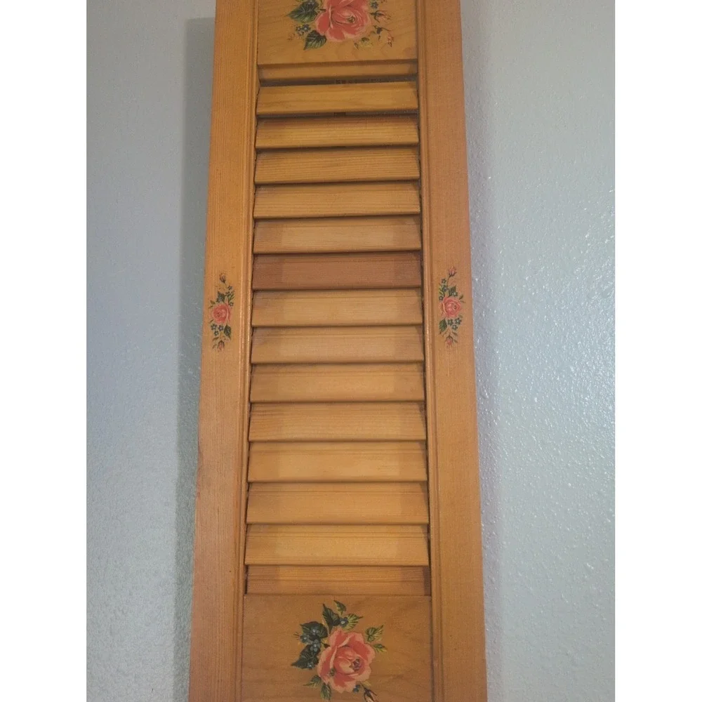 Vintage Wooden Louvered Wall Panel 20